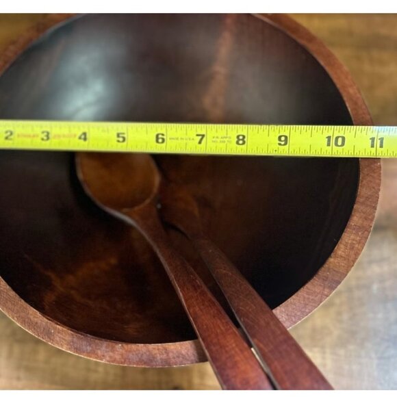 Vintage Baribocraft Canada maple wood salad bowl set - Picture 6 of 6
